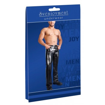 Erotiskā Seksīga Vīriešu Ādas Veļa M. Imitat. Leather Trousers XL